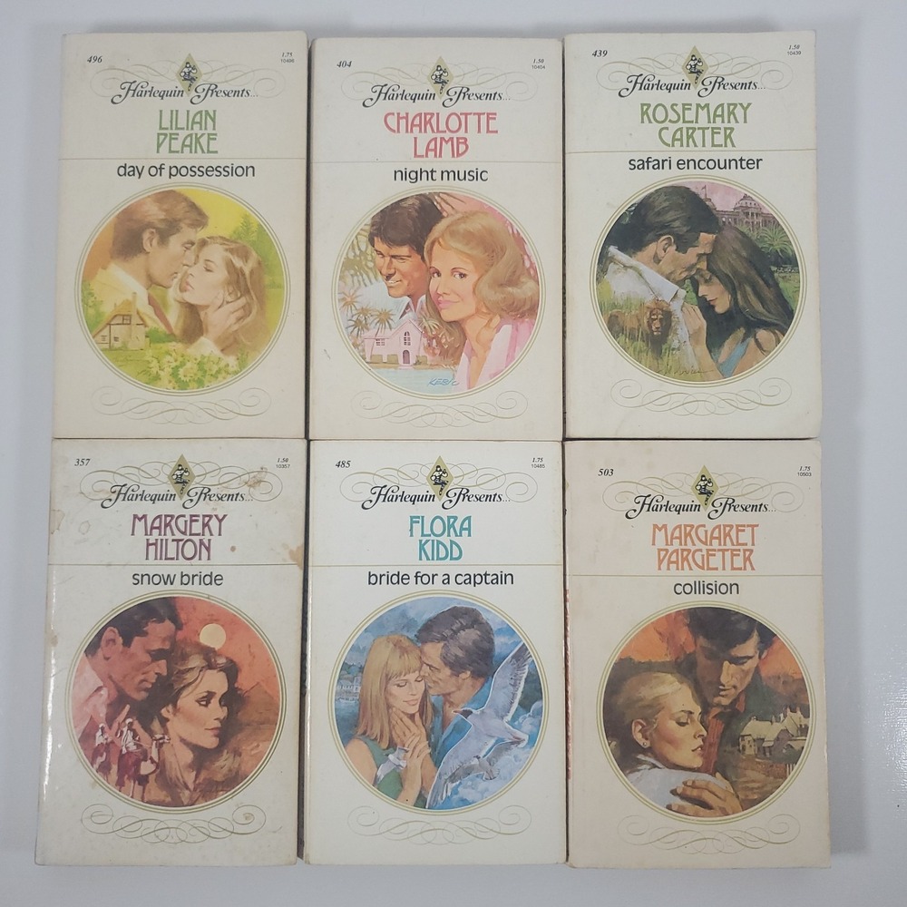 Harlequin Romances Vintage Books 1980s. Various Authors. Lot Of 6
